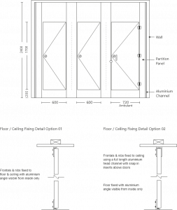 Floor Mount Ceiling Fixed - CommFab