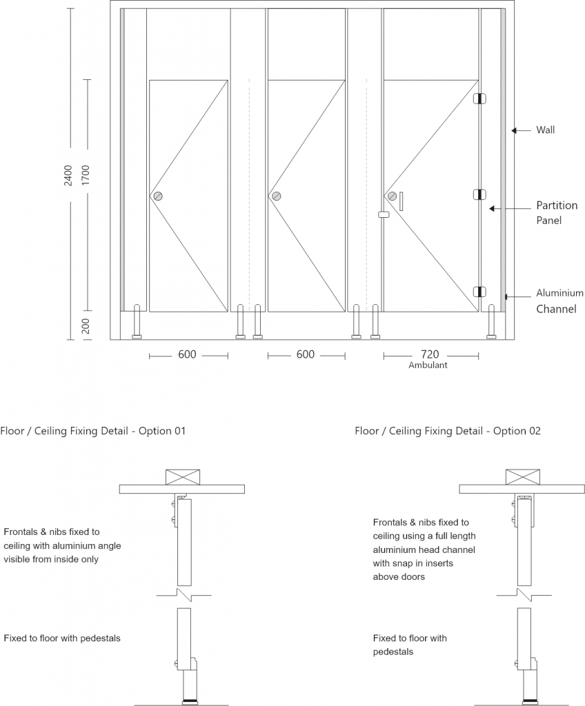 Pedestal Mount Ceiling Fixed - CommFab